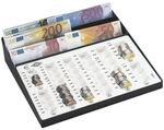 Wedo Geldz&auml;hlbrett mit Scheinfach &raquo;Fassung - 125,75 € Hartgeld&laquo; wei&szlig;,