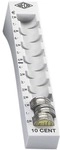 Wedo Geldz&auml;hlrille 10 Cent grau, 18x3.2x4.5 cm