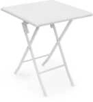 relaxdays Gartentisch klappbar BASTIAN quadratisch 61,5 x 61,5 cm wei&szlig;