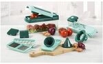 Genius 16-tlg. Gem&uuml;seschneider-Set &raquo;Nicer Dicer Fusion Julietti&laquo; silber