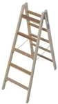 Krause Holz Doppelleiter &raquo;STABILO&laquo; 2x 5 Sprossen braun, 150 cm