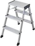 Krause Doppel-KlappTritt &raquo;MONTO Rolly&laquo; 2x 3 Stufen grau, 45x75x20 cm