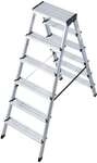 Krause Doppelleiter &raquo;MONTO Dopplo&laquo; 2x 6 Stufen silber, 141 cm