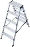 Krause Doppelleiter &raquo;MONTO Dopplo&laquo; 2x 5 Stufen silber, 118 cm