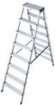 Krause Doppelleiter &raquo;MONTO Dopplo&laquo; 2x 8 Stufen silber, 187 cm