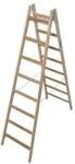 Krause Holz Doppelleiter &raquo;STABILO&laquo; 2x 8 Sprossen braun, 240 cm