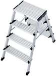Krause Doppel-Klapp Trittleiter &raquo;MONTO Treppo&laquo; 2x 4 Stufen grau, 53x100x88 cm