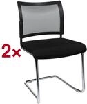 Topstar 2er-Set Stapelst&uuml;hle &raquo;Visit 20&laquo; ohne Armlehnen schwarz, 48x47 cm