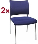 Topstar 2er-Set Stapelst&uuml;hle &raquo;Visit 10&laquo; ohne Armlehnen blau, 48x46 cm