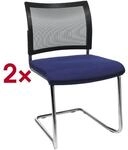 Topstar 2er-Set Stapelst&uuml;hle &raquo;Visit 20&laquo; ohne Armlehnen blau, 48x47 cm