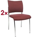 Topstar 2er-Set Stapelst&uuml;hle &raquo;Visit 10&laquo; ohne Armlehnen rot, 48x46 cm