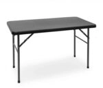 relaxdays Gartentisch klappbar BASTIAN rechteckig 121,5 x 61,5 cm schwarz