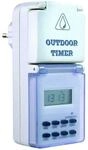 as-Schwabe Digitale Steckdosen-Wochen-Zeitschaltuhr Outdoor in wei&szlig; wei&szlig;