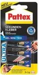 Pattex 3er-Pack Sekundenkleber &raquo;Mini Trio Ultra Gel&laquo; braun