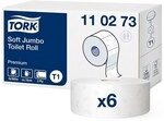 Tork Toilettenpapier &raquo;Premium T1&laquo; Jumbi-Rollen 2-lagig - 6 Rollen wei&szlig;