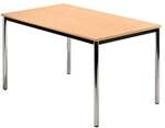HAMMERBACHER Konferenztisch DR12 &raquo;Barcelona&laquo; 120x80 cm Rechteckform Gestell silber