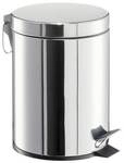 Zeller Tretabfalleimer Edelstahl - 5 l silber, 22x29.3 cm