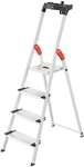 Hailo Alu-Stehleiter &raquo;L80 ComfortLine&laquo; 4 Stufen silber