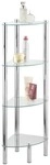 Wenko Eckregal mit 4 Glasablagen &raquo;Yago&laquo; silber, 30x104x30 cm