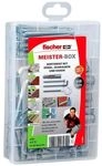 fischer D&uuml;bel- und Schrauben-Sortiment &raquo;Meister-Box - UX + S + H&laquo; 118 St&uuml;ck grau