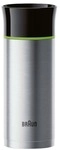BRAUN Thermal Mug Thermobecher &raquo;BRSC001&laquo; auslaufsicher silber, 7.5x18.7x7.5 cm