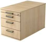 HAMMERBACHER Rollcontainer &raquo;R-Line&laquo; extratief mit klassischen Schubladen braun,