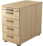 HAMMERBACHER Standcontainer &raquo;R-Line&laquo; mit klassischen Schubladen braun, 42.8x76x80