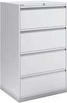Bisley H&auml;ngeregistraturschrank A4, zweibahnig, 4 Sch&uuml;be grau, 80x132.1x62.2 cm