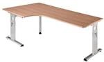 HAMMERBACHER Winkelschreibtisch &raquo;O-Line&laquo; braun, 200x82x120 cm