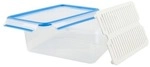 emsa Frischhaltedose mit Abtropfgitter &raquo;CLIP & CLOSE&laquo; 3,7 L transparent,
