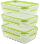 emsa Frischhaltedose &raquo;CLIP & CLOSE 0.55 L&laquo; 3er-Set transparent, 16.3x5.8x1.13 cm