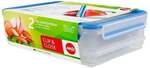 emsa Frischhaltedosen &raquo;CLIP & CLOSE&laquo; 2 St&uuml;ck 1l + 1,65l transparent, 26.5x8.6x19.4