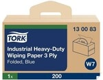 Tork Reinigungst&uuml;cher &raquo;Premium&laquo; W7 3-lagig 200 T&uuml;cher blau, 38.5 cm