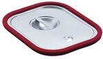 Bartscher GN-Beh&auml;lter Zubeh&ouml;r Deckel f&uuml;r 1/2 GN mit Dichtung silber, 32.5x2x26.5