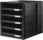 HAN Schubladenbox &raquo;SCHRANK-SET&laquo; mit 5 Schubladen offen schwarz, 23.8x4.5x30.5 cm