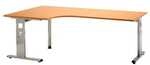 HAMMERBACHER Winkelschreibtisch &raquo;O-Line&laquo; braun, 200x82x120 cm