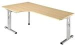 HAMMERBACHER Winkelschreibtisch &raquo;O-Line&laquo; braun, 200x82x120 cm