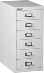Bisley Schubladenschrank &raquo;MultiDrawer&laquo; A4, einbahnig, 6 Sch&uuml;be grau, 27.9x59x38 cm
