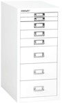 Bisley Schubladenschrank &raquo;MultiDrawer&laquo; A4, einbahnig, 8 Sch&uuml;be wei&szlig;, 27.9x59x38