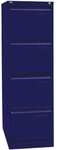 Bisley Light H&auml;ngeregistraturschrank &raquo;Light&laquo; A4, einbahnig, 4 Sch&uuml;be blau,