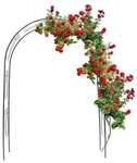 relaxdays Rankhilfe &raquo;Rosenbogen&laquo; dunkelgr&uuml;n 233 cm hoch gr&uuml;n