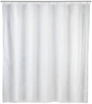Wenko Anti-Schimmel Duschvorhang wei&szlig; einfarbig Textil 180 cm x 200 cm wei&szlig;,