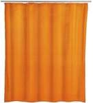 Wenko Anti-Schimmel Duschvorhang orange einfarbig Textil 180 cm x 200 cm orange,
