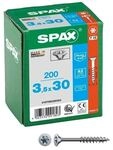 SPAX Universalschrauben &raquo;T15 Senkkopf Edelstahl A2&laquo; 3,5 x 30 mm 200 St&uuml;ck silber