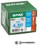 SPAX Universalschrauben T20 Senkkopf Edelstahl A2 4 x 50 mm 200 St&uuml;ck silber