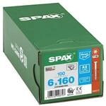 SPAX Universalschrauben T30 Senkkopf Edelstahl A2 6 x 160 mm 100 St&uuml;ck silber