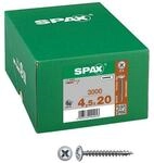 SPAX Universalschrauben Z2 R&uuml;ckwandkopf WIROX 4,5 x 20 mm 3000 St&uuml;ck