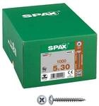 SPAX Universalschrauben Z2 R&uuml;ckwandkopf WIROX 5 x 30 mm 1000 St&uuml;ck