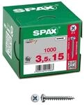 SPAX Universalschrauben Z2 Halbrundkopf WIROX 3,5 x 15 mm 1000 St&uuml;ck