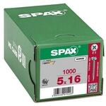 SPAX Universalschrauben Z2 Halbrundkopf WIROX 5 x 16 mm 1000 St&uuml;ck